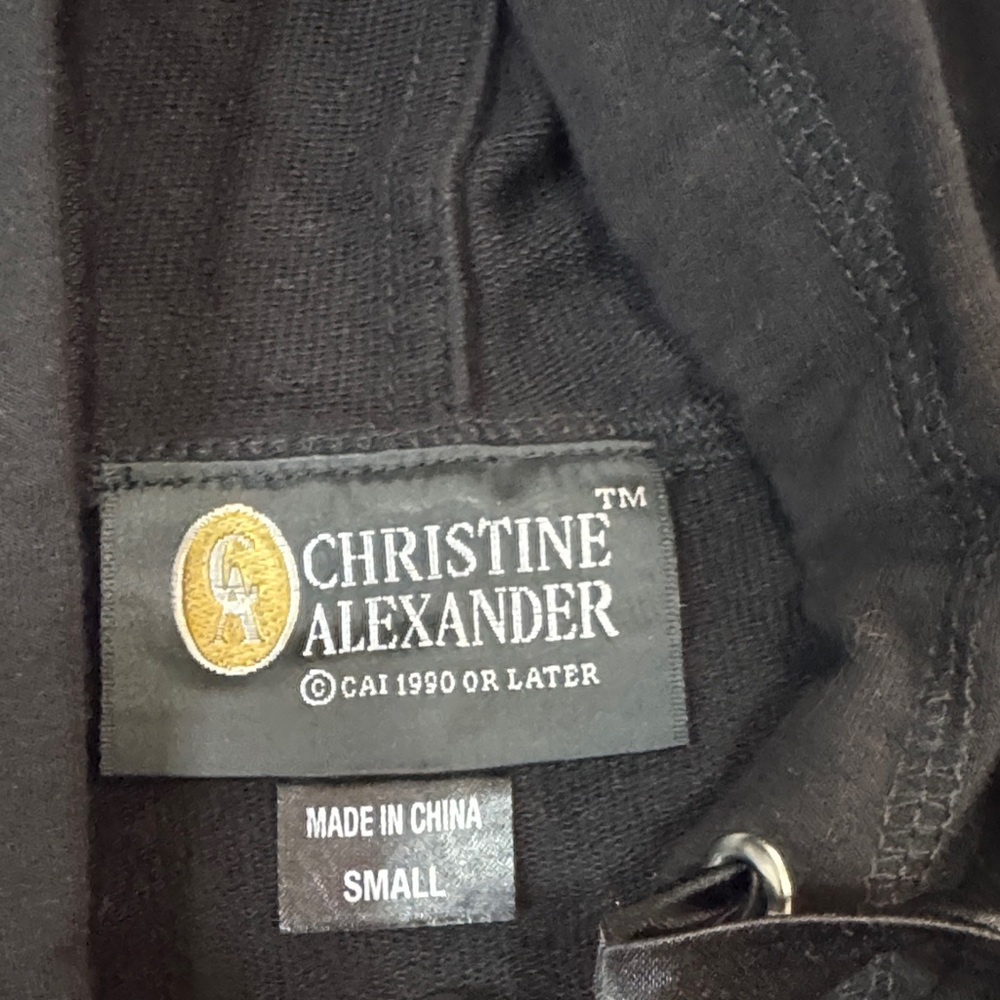 Blue Studded Women's Black Hoodie - Picture 3 of 5